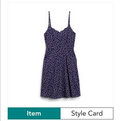 Nwt Market & Spruce Dress With Pockets...Navy With White Polka Dots With A Scalloped Neckline. Adorable! And Did I Mention-Pockets!!! Fitted Navy Summer Dress, Navy Lined Dress For Summer, Navy Casual Lined Dress, Casual Navy Lined Dress, Red Halter Dress, Stitch Fix Dress, Belted Shift Dress, Long Sleeve Jersey Dress, Geometric Pattern Blue