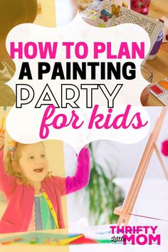 Is your child's favorite subject art? Plan a painting party for kids with these fun ideas. This would be a cute birthday party with friends for girls and boys! Use canvases or even activities from the dollar store. #partyideas #birthday #kids Painting With A Twist Birthday Party, Art Paint Birthday Party, Girls Paint Party Ideas, Birthday Party Art Projects, Painting Birthday Party Ideas For Kids, Art Party Kids Birthday, Diy Paint Party Kids, Paint Birthday Party Ideas For Kids, Art Party Activities For Kids