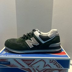 New Condition Men’s Size 13 Us Dark Green Shoes, Shoes New Balance, Green Sneakers, New Balance 574, Dark Forest Green, Green Shoes, New Balance Shoes, Dark Forest, Mens Shoes Sneakers