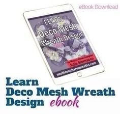 learn deco mesh wreath design book on an ipad with the title learn deco mesh wreath design ebook