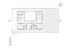 the floor plan for an office building with three floors and two levels, including one bedroom