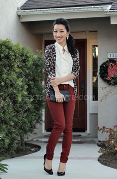 Rust Pants, Extra Petite, Leopard Cardigan, Cardigan White, Looks Black, Professional Attire, Personal Injury