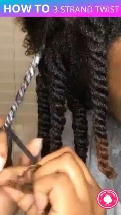 Three Strand Twist Natural Hair, 4a Hair Type, Twist Natural Hair, Three Strand Twist, 3 Strand Twist, Protective Hairstyles For Natural Hair, Natural Hair Tutorials, Natural Hair Twists