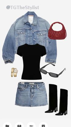 Concert Outfit Jeans, Bandana Cap, Jean Rose, Bar Outfits, Jean Skirt Outfits, Ny Outfits, Concert Outfit Ideas, Simple Trendy Outfits, American Beauty