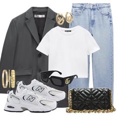 Bracelets Cartier, Gucci Earrings, Outfits Styling, Bag Zara, Sunglasses Gucci, Mode Zara, Skandinavian Fashion, Happy Tuesday