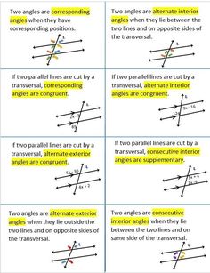 four parallel lines are cut by two transversal angles and then the same line that goes through them