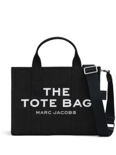 Marc Jacobs | The Canvas Medium Tote Bag | Black | FARFETCH Sac Marc Jacobs, Marc Jacobs Logo, Medium Tote Bag, Marc Jacobs Tote, Bold Logo, Small Tote Bag, Centre Stage, Jacob Black, Marc Jacobs Bag