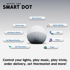 an advertisement for the smart dot, which is designed to help people learn how to play music