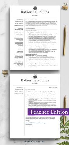 The Art of Resume | Teacher Teaching Resume CV Template Design Teaching Resume Examples, Teacher Cv Template, Letter Reference, High School Resume