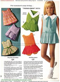 70s Kids Fashion, 60’s Fashion, Vintage Kids Fashion, Vintage Girls Clothes, Vintage Childrens Clothing, Vintage Kids Clothes, Velo Vintage, Sears Catalog, Sixties Fashion