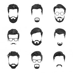 Trimmed Beard Styles, Black Beard Styles, Barba Hipster, Hipster Hair, Beard Styles Bald, Hairstyle Png, Bald Head With Beard, Beard Styles Shape, Faded Beard Styles