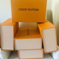 Louis Vuitton Boxes 5 Empty Boxes Total Louis Vuitton Boxes, Louis Vuitton Brown, Accent Decor, Louis Vuitton, Color