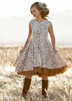 Joyfolie Dress, Flower Girl Dresses Country, Mia Dress, Rustic Flower Girl Dress, Girls Fall Dresses, Dresses Western, Teen Style, Cowgirl Dresses, Girls Special Occasion Dresses