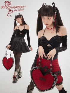 Devil Inspired, Human Poses, Velvet Top, Grunge Goth, Hollow Design, Y2k Black, Pose Reference Photo, Mode Inspo