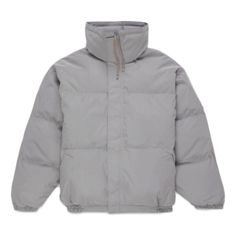 Fear of God Essentials SS20 Puffer Jacket Silver Reflective Jackets Essentials Puffer Jacket, Silver Puffer Jacket, Grey Puffer Jacket, Grey Puffer, Reflective Jacket, Fear Of God Essentials, Fear Of God, For Sale Sign, Jacket Sale