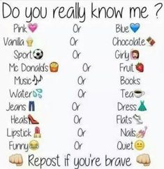 a sign that says do you really know me? with different emoticions on it