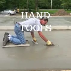 a man is laying on the ground with tools in front of him and text that reads, hand tools