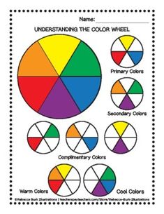 the color wheel worksheet for kids to learn how to make them look like they are