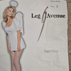 New In Package. Cute Puff Sleeve Detail With Netting. Little To No Stretch. 30 Inches Long From Shoulder To Hem And 18 Inches From Bottom Of Satin Empire Waist To Hem. Approximate Flat Measurements Are: 16 In Pit To Pit And Empire Waist Is 14 1/2. Angel Costume, Angel Dress, Leg Avenue, Women Legs, Sleeve Detail, Empire Waist, Puff Sleeve, New Dress, Colorful Dresses