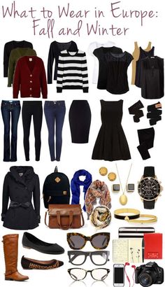 Fall and Winter Packing List for Europe                                                                                                                                                      More What To Wear In Europe, Winter Packing List, Outfit 2020, Winter Packing, Europe Winter, Euro Trip, Vacation Packing