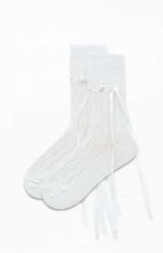 Add a playful twist to your outfit with the Ribbon Bow Socks from PacSun. Made from soft knit fabric, these socks feature charming ribbon ankle details that add a touch of sweetness to your look. Whether you're dressing up or keeping it casual, these socks are the perfect accessory to elevate your look.


	Solid color socks
	Knit fabric
	Ribbon bow details
	One size fits most Lacy Socks, Bow Socks, Color Socks, Cute Socks, Colorful Socks, Fabric Ribbon, Ribbon Bow, Elevate Your Look, Ribbon Bows