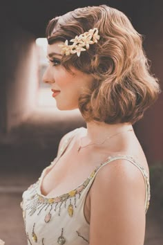 Short Bridal Hair, Vintage Bridal Hair, Short Wavy Haircuts, Short Hair Waves, Bridal Hair Inspiration, Stylish Hairstyles, Wavy Haircuts, Hair Styles 2014