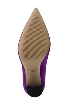 A pointed toe and wrapped block heel lend contemporary sophistication to a lofty pump that will complement your flawless desk-to-dinner style. 3 3/4" heel (size 8.5) Leather upper/synthetic lining and sole Imported Purple Suede, Marc Fisher, Women's Pumps, Christian Louboutin Pumps, Smooth Leather, Block Heels, Christian Louboutin, Leather Upper, Nordstrom