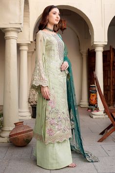 Mint Green Embroidered Pakistani Salwar Kameez with Sea Green Dupatta is an embroidered masterpiece that will give you a head-turning elegant look. Semi-stitched Lawn Suit With Intricate Embroidery For Eid, Formal Georgette Sets With Intricate Embroidery, Eid Sharara With Intricate Embroidery And Straight Kurta, Elegant Shantoon Sharara With Resham Embroidery, Semi-stitched Shantoon Kurta With Intricate Embroidery, Festive Salwar Kameez With Intricate Embroidery For Eid, Eid Anarkali Salwar Kameez With Intricate Embroidery, Eid Festive Salwar Kameez With Intricate Embroidery, Eid Kurta With Intricate Embroidery In Chinon