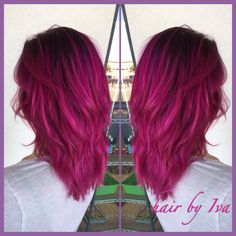 Dark Fuschia Hair, Fuschia Hair, Dark Pink Hair, Dark Fuschia, Boring Hair, Dye Colors, Pretty Hair Color, Colored Wigs, Hair Coloring