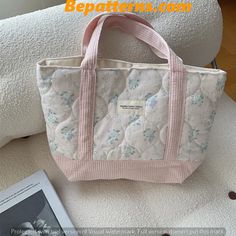 Back to School Sewing: Adorable Outfits & Practical Gifts Flower Handbag, Retro Handbags, Commuter Bag, Sweet Floral, Casual Tote, Retro Flowers, Types Of Bag, Shopper Bag, Handbags For Men