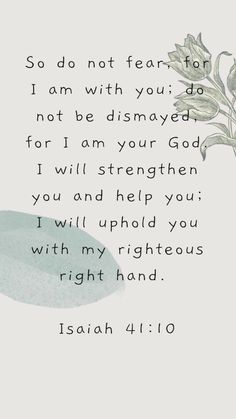 an illustration with the words, i will help you with my righteous right hand