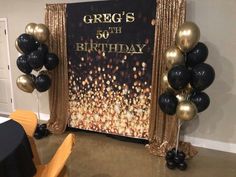 an image of a 50th birthday party with balloons