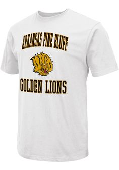 Show off your team pride in this Arkansas Pine Bluff Golden Lions White Field Number 1 Short Sleeve T Shirt! This Pine Bluff Short Sleeve Tee features a screen print of team name arched around mascot. Make sure everyone knows you root for the Golden Lions with this White Pine Bluff T Shirt. Go Golden Lions! Made of 100% cotton, Comfortable, durable and light weight, Screen print graphics, Ribbed collar, Machine wash, tumble dry low, Fit: True to Size, 100% COTTON, Machine Washable, 4 Golden Lions, Lion Tshirt, White Pine, Team Name, Short Sleeve T Shirt, Team Names, Number 1, Arkansas, Screen Print