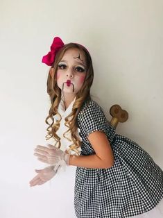 #kidscostumes #halloween #dressup #costumeparty #DIYcostumes #childrenscostumes #costumeideas #kidshalloween #costumeshop #costumeforkids #costumetrends #kidscostumeparty #costumeshopping #costumefun #kidscostumeshop Halloween Doll Costume Creepy, Diy Doll Costume For Women, Creepy Dolls Costume, Diy Creepy Doll Costume, Scary Doll Costume For Kids, Creepy Doll Makeup For Kids, Creepy Doll Costume For Kids, Halloween Costumes For Kids Girls Cute, Creepy Halloween Costumes For Kids