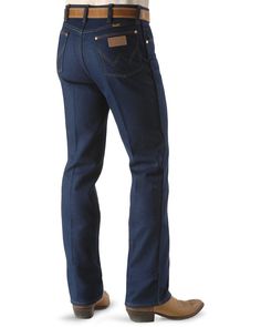 Wrangler Jeans - 947 Regular Fit Stretch, Indigo Western Style Dark Wash Straight Leg Bottoms, Fitted Dark Wash Western Jeans, Fitted Western Dark Wash Jeans, Fitted Western Style Dark Wash Jeans, Denim Blue Straight Leg Bottoms For Rodeo, Fitted Denim Blue Western Bottoms, Fitted Western Denim Blue Bottoms, Fitted Western Style Denim Blue Bottoms, Fitted Western Bottoms In Denim Blue