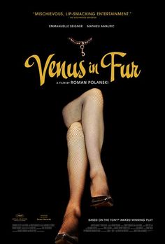 the movie poster for venus in fur, starring an image of a woman's legs