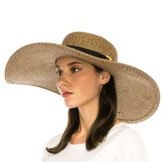 A fabulous straw beach hat. Grosgrain band with large bamboo ring detail. Slightly floppy brim, 6" wide. Ribbon inner band with drawstring to reduce size. UPF 50+ rated sun protection hat. The extra wide brim provides excellent sun coverage. One size, 57 cm. 100% paper braid. Upf 50+ Wide Brim Straw Hat For Beach Season, Wide Brim Sun Hat With Upf 50+, Upf 50+ Brimmed Straw Hat, Wide Brim Straw Sun Hat With Upf 50+, Upf 50+ Wide Brim Straw Hat, Bolero Hat, Style Bucket Hat, Lifeguard Hat, Outback Hat