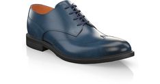 Men`s Shoes Fabiano 5837 Classic Blue Leather Shoes With Round Toe, Blue Leather Wingtip Shoes For Office, Blue Leather Brogue Shoes For Office, Blue Round Toe Lace-up Shoes For Derby, Blue Lace-up Shoes With Round Toe For Derby, Elegant Blue Lace-up Oxfords, Blue Leather Lace-up Shoes With Brogue Detailing, Blue Plain Toe Oxfords With Stitched Sole, Elegant Blue Brogue Leather Shoes