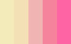 pink and yellow color palette with white background