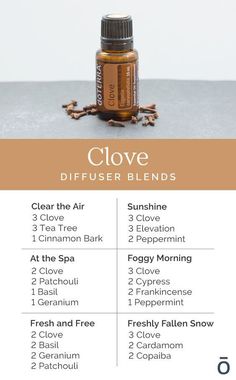 Clove Diffuser Blends, Essential Oil Remedy, Clove Essential Oil