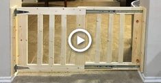 a video demonstrating how to build a wooden gate for a house in the process of being built