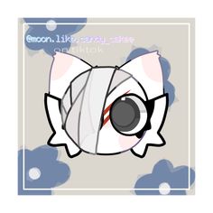 an image of a cartoon cat with bandages on it's head and eyes that say lemon, i like carry case