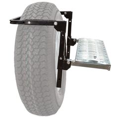 an image of a wheel with a light on it's back end and wheels attached to