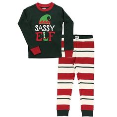 Now your sassiest little help can have a pajama set of their own with our Sassy Elf kid's pajama set. This pajama set features the classic red and green Christmas coloring and matches perfect with other family elf designs. ...<a href="https://w... Kids Elf Pajamas, Spearmint Baby, Red And Green Christmas, Kids Christmas Outfits, Christmas Clothes, Take Home Outfit, Christmas Coloring, Christmas Outfits, Holiday Wear