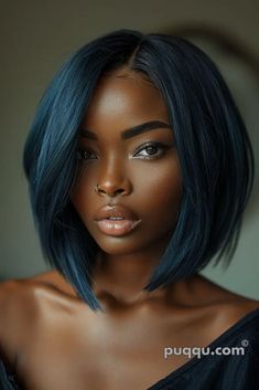 Black Bobs On Black Women, Short Hair Neck Length, Cool Girl Bob, Bobs On Black Women Real Hair, Short Wavy Bob Hairstyles, Bob For Round Face, Bobs For Black Women, Black Women Bob Hairstyles