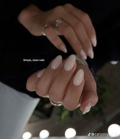 Nail Design Tips, Soft Pink Nails, Milky Nails, Almond Acrylic Nails, Type S, Neutral Nails, Clean Nails, Bridal Nails, Minimalist Nails