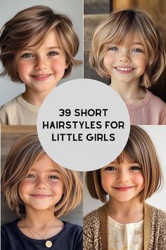 Short Hair For Girls Ideas, Hair Cuts Girls Short, Haircuts For Kids Girls Short, Hair Styles For Short Hair Girl, Hảir Cut For Girls Kids, Kids Haircuts For Girls Short, Short Haircut For Kids Girl, Girls Bob With Bangs