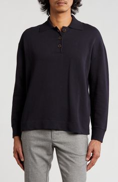 Style a preppy look and layer this long-sleeve polo crafted from comfortable, all-cotton. Button half placket Spread collar Long sleeves 100% cotton Machine wash, dry flat Made in Peru Preppy Look, Sweaters And Leggings, Long Sleeve Polo, Comfortable Dress, Jeans Dress, Sleeve Cotton, Peru, Halloween Shopping