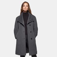 If You Check On The Norwegian Wool Website, Nordstrom, Saks, Bloomingdale’s Or Farfetched, The Coat Is $1,595 Before Tax. I Purchased A Size 8 And Didn’t Try It On For Fit Until After The Return Window, Only To Realize That It Didn’t Fit, So My Loss Is Your Gain. This Is A Significant Discount. Luxuriously Soft Women’s Coat With A Slimming Silhouette And Lots Of Hidden Performance. Features: Waterproof And Windproof Membrane Fully Lined With Authentic Down Ll Designed For Temperatures 45f/7c Dow Elegant Charcoal Long Sleeve Outerwear, Elegant Charcoal Winter Outerwear, Luxury Merino Wool Long Sleeve Coat, Double-breasted Wool Coat With Pockets For Cold Weather, Elegant Long-sleeved Merino Wool Sweater Coat, Gray Long-sleeved Soft Knit Sweater Coat, Gray Single-breasted Wool Coat With Lapel Collar, Wool Jackets, Charcoal Color