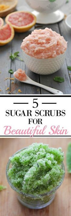 These 5 amazing and beautiful DIY sugar scrubs to give you clear and glowing skin. They also help you keep your younger look longer as well! Facial Scrub Recipe, Diy Shampoo, Sugar Scrub Diy, Diy Scrub, Sugar Scrubs, Scrub Recipe, Younger Skin, Facial Scrubs